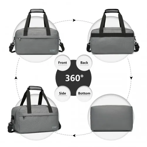 E1960S - Kono Lightweight Multi Purpose Unisex Sports Travel Duffel Bag - Grey sold by Beagle Boutique product image thumbnail 3