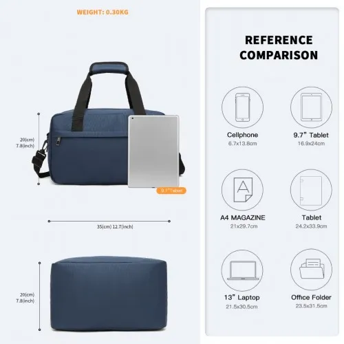 E1960S - Kono Lightweight Multi Purpose Unisex Sports Travel Duffel Bag - Navy sold by Beagle Boutique product image thumbnail 4