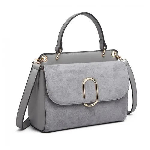 LB6871-MISS LULU STYLISH LADIES LEATHER HANDBAG SHOULDER BAG GREY sold by Beagle Boutique product image thumbnail 2