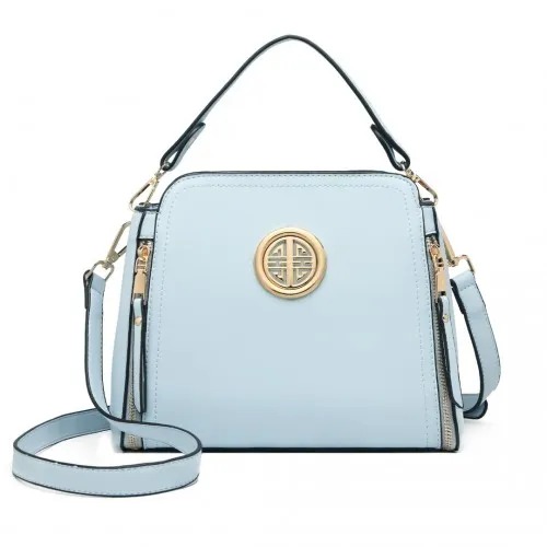 LB2126 - Miss Lulu Leather Look Practical Crossbody Bag - Blue sold by Beagle Boutique product image thumbnail 2