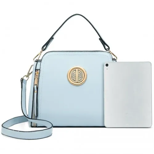 LB2126 - Miss Lulu Leather Look Practical Crossbody Bag - Blue sold by Beagle Boutique product image thumbnail 5