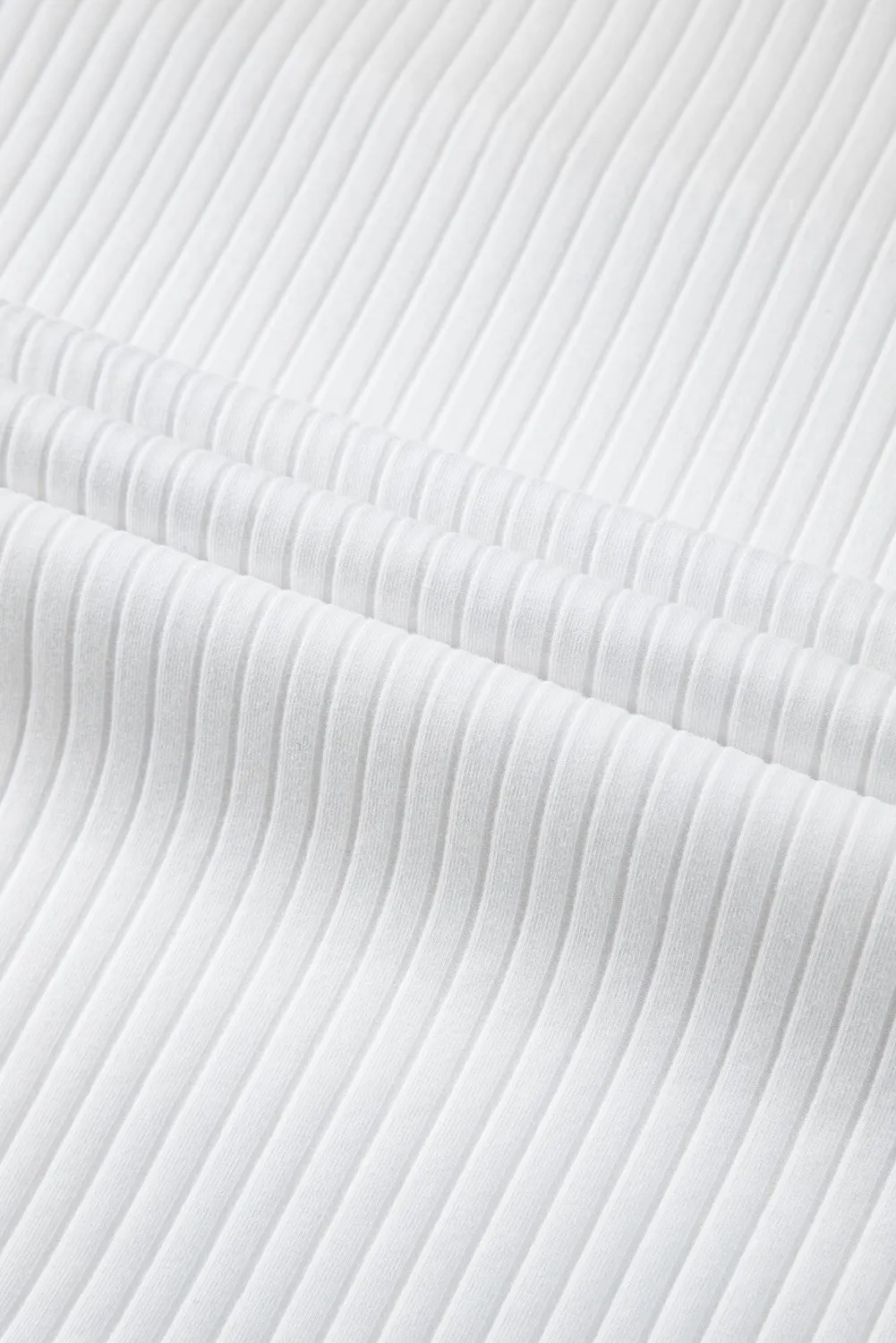 White Colourblock Patchwork Batwing Sleeve Ribbed Plus T Shirt sold by Beagle Boutique product image thumbnail 4