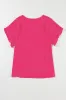 Bright Pink Ruffled Short Sleeve Plus Size Top sold by Beagle Boutique