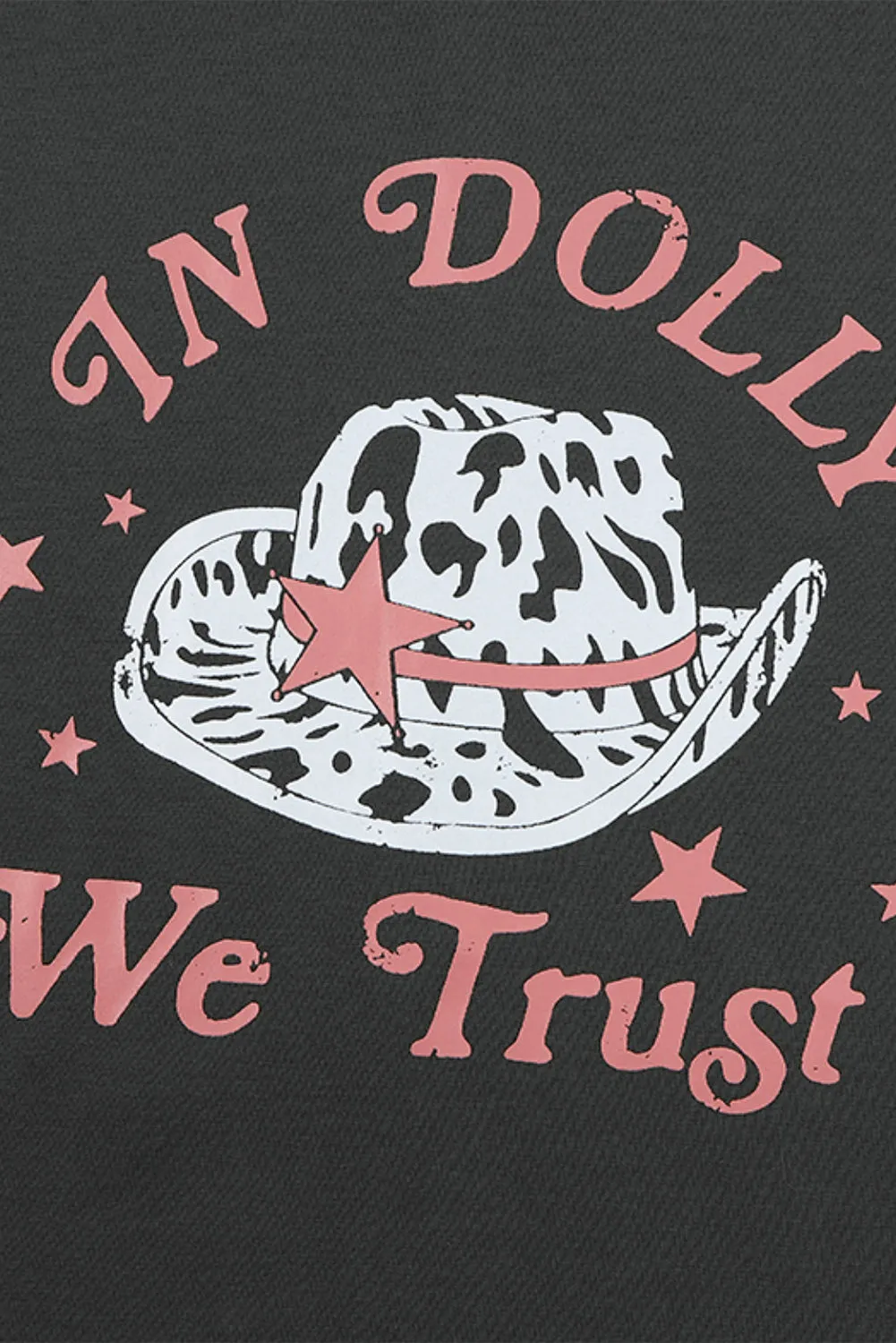 Gray WE TRUST IN DOLLY Western Fashion Graphic Tee sold by Beagle Boutique product image thumbnail 5