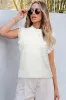White Woven Tasseled Sleeveless Mock Neck Sweater Vest sold by Beagle Boutique