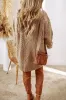 Parchment Cable Knit Drop Shoulder Loose Fit Sweater Dress sold by Beagle Boutique