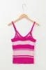 Red Stripe Spaghetti Strap V Neck Sweater Vest sold by Beagle Boutique