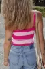 Red Stripe Spaghetti Strap V Neck Sweater Vest sold by Beagle Boutique