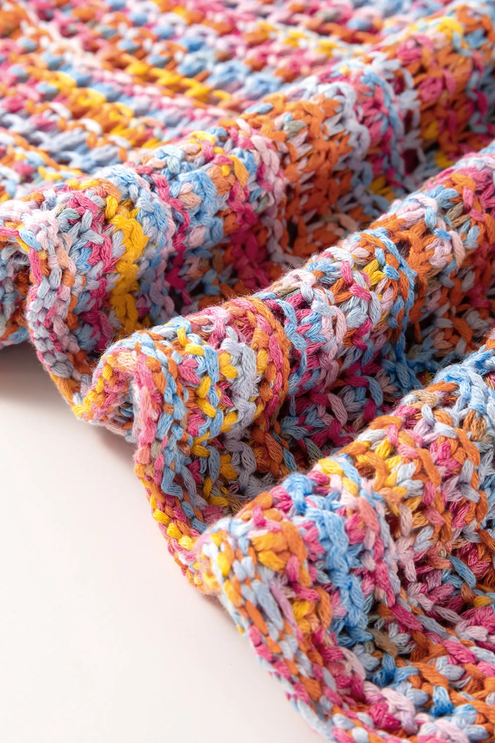 Pink Colour Contrast Crochet Loose Fit Sweater Vest sold by Beagle Boutique product image thumbnail 5