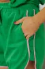 Bright Green Two Tone Contrast Textured Crewneck Tee and Shorts Set sold by Beagle Boutique