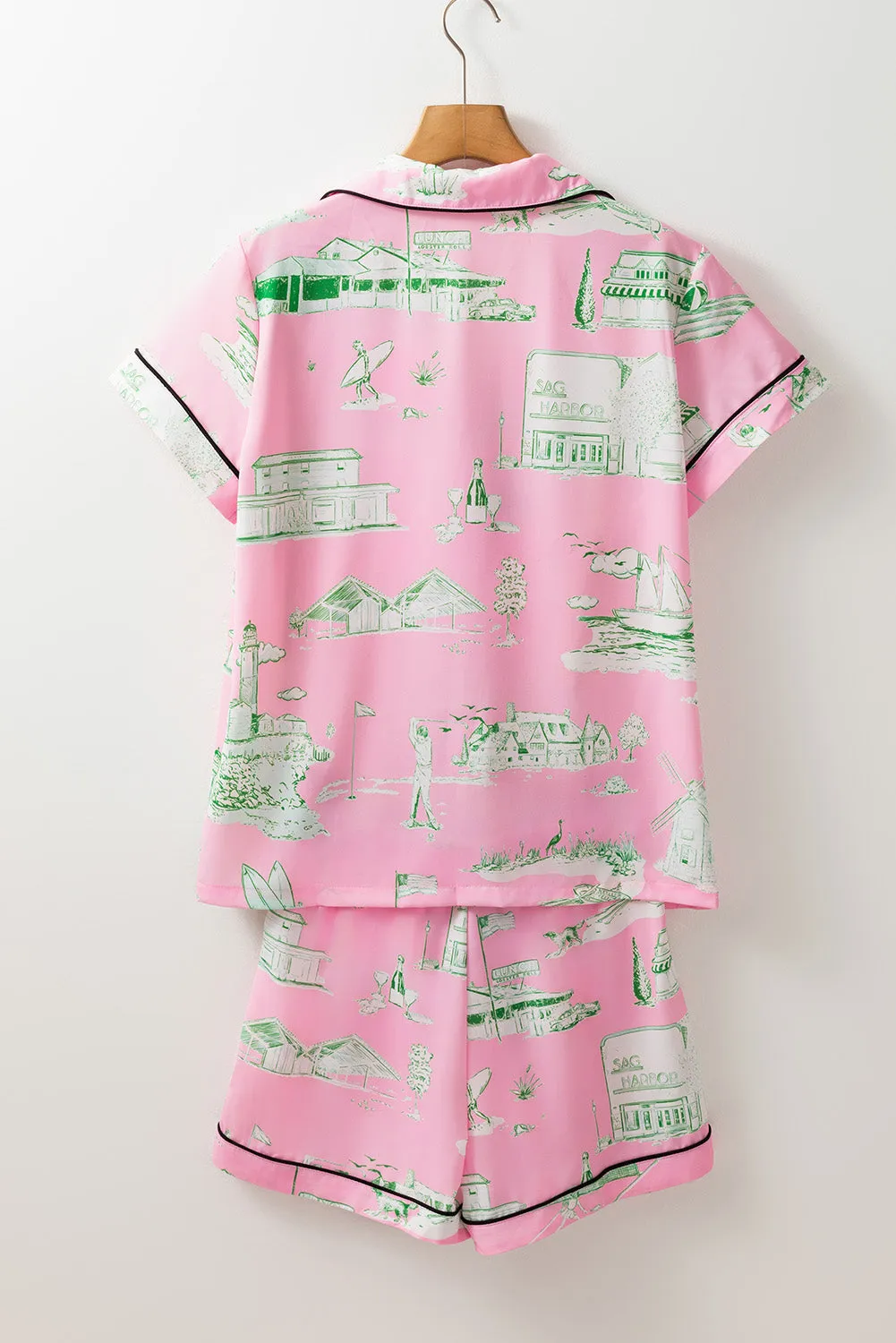 Pink Holiday Resort Short 2pcs Pyjama Set sold by Beagle Boutique product image thumbnail 5