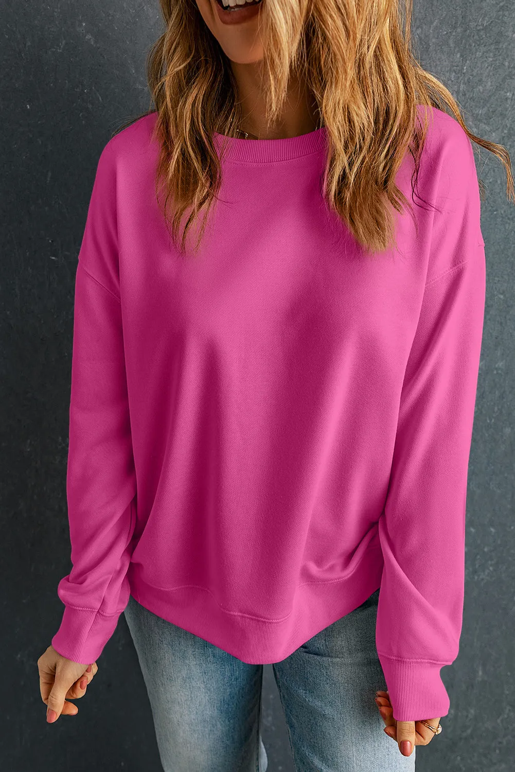 Bonbon Solid Classic Crewneck Pullover Sweatshirt sold by Beagle Boutique product image thumbnail 3