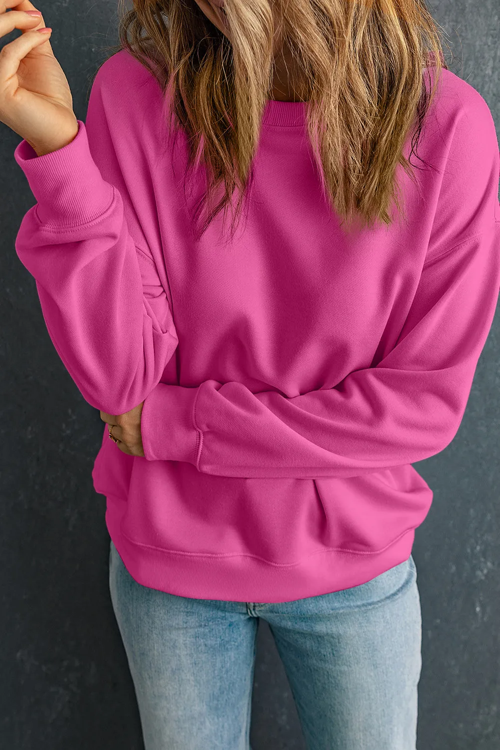 Bonbon Solid Classic Crewneck Pullover Sweatshirt sold by Beagle Boutique product image thumbnail 4