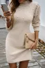 Parchment Pearl Beaded High Neck Bodycon Sweater Dress sold by Beagle Boutique