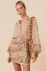Multicolour Boho Floral Mixed Print Puff Sleeve Shirt sold by Beagle Boutique