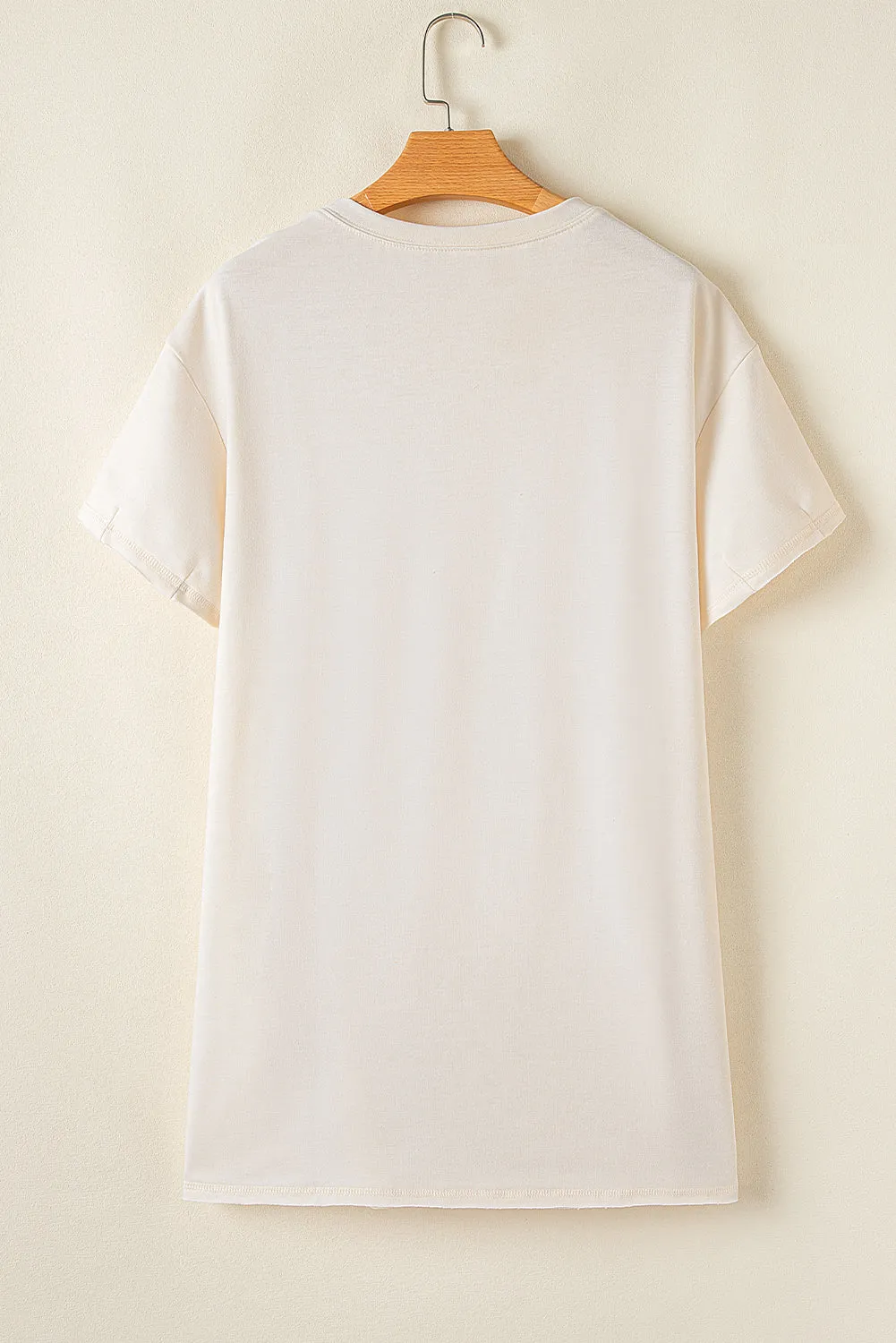 White Floral Peace Sign Graphic T Shirt Dress sold by Beagle Boutique product image thumbnail 4