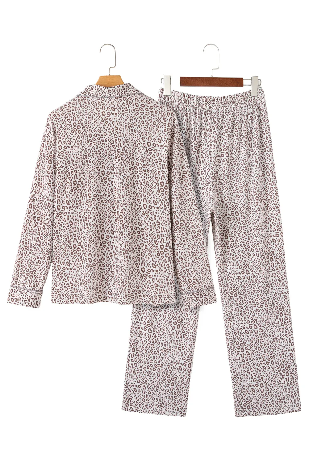 White Leopard Print Long Sleeve and Trousers Pyjamas Set sold by Beagle Boutique product image thumbnail 5