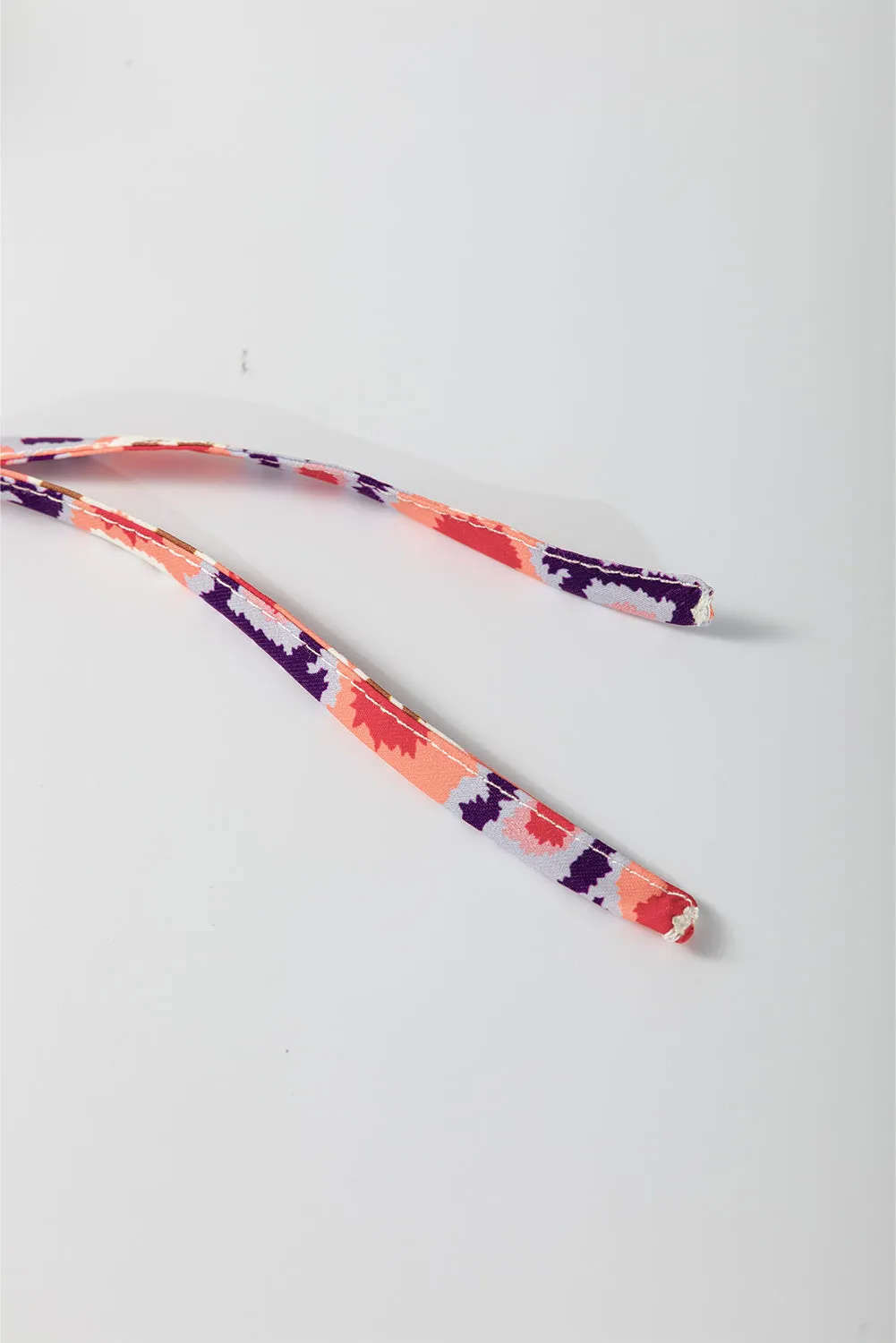 Orange Floral Geometric Patchwork Lace-up Crewneck Plus Size Blouse sold by Beagle Boutique product image thumbnail 5