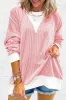 Peach Blossom Corded Colorblock Drop Shoulder Loose Top sold by Beagle Boutique