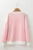 Peach Blossom Corded Colorblock Drop Shoulder Loose Top sold by Beagle Boutique