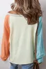 Yellow Cream Colourblock Patchwork Crew Neck Long Sleeve Top sold by Beagle Boutique