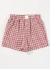 Red Plaid Gingham Printed High Waist Shorts sold by Beagle Boutique