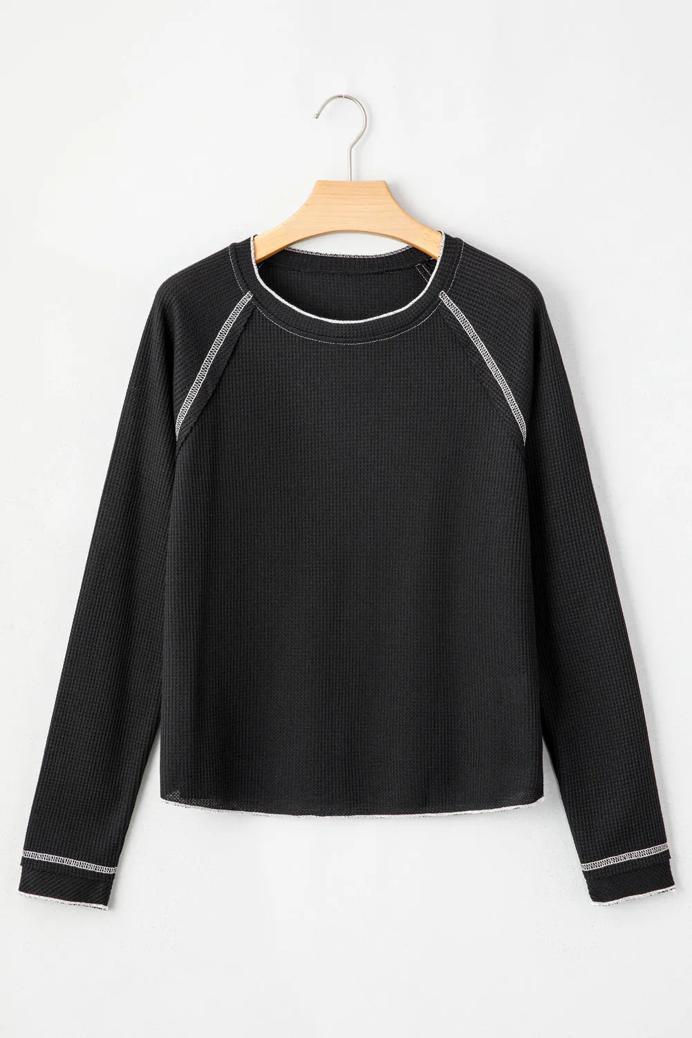 Textured Round Neck Long Sleeve Top sold by Beagle Boutique product image thumbnail 4