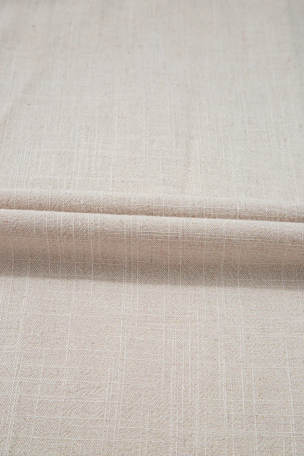 Beige Smocked High Waist Wide Leg Plus Size Trousers sold by Beagle Boutique product image thumbnail 5