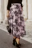 Peach Blossom Floral Leaves Embroidered High Waist Maxi Skirt sold by Beagle Boutique