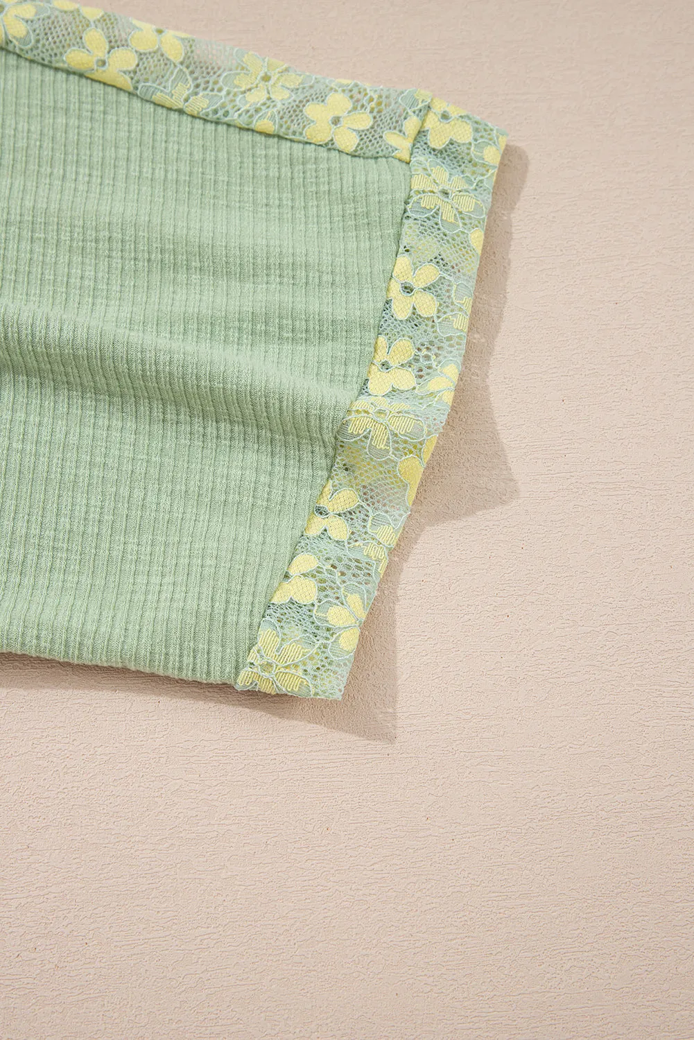 Clearly Aqua Oversized Floral Peace Sign Graphic Patchwork Knit Hooded Top sold by Beagle Boutique product image thumbnail 5