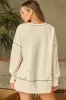 Contrast Stitching Split Baggy Sweatshirt sold by Beagle Boutique