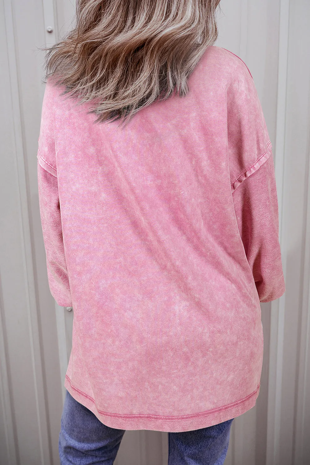 Orchid Petal Mineral Wash Drop Shoulder Pullover Sweatshirt sold by Beagle Boutique product image thumbnail 5