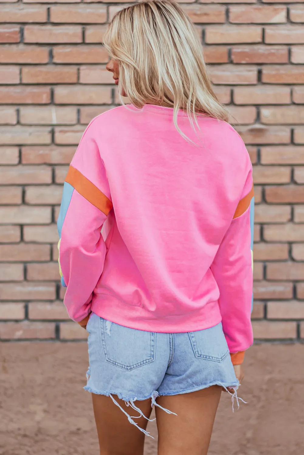 Pink Candy Colourblock French Terry Top sold by Beagle Boutique product image thumbnail 2
