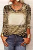 Brown Cheetah Bleached Print Long Sleeve T Shirt sold by Beagle Boutique