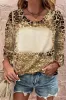 Brown Cheetah Bleached Print Long Sleeve T Shirt sold by Beagle Boutique