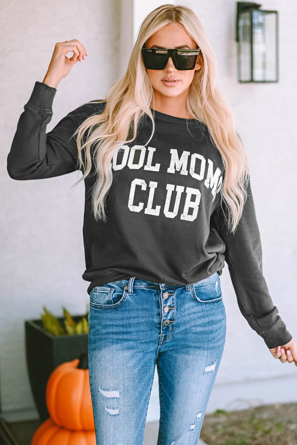 Grey COOL MOMS CLUB Drop Shoulder Sweatshirt sold by Beagle Boutique