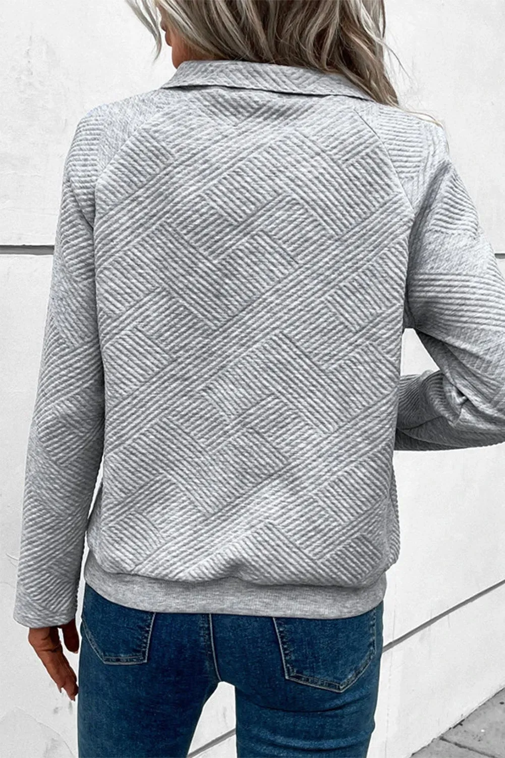 Laurel Green Textured Knit Buttoned Kangaroo Pocket Sweatshirt sold by Beagle Boutique product image thumbnail 5