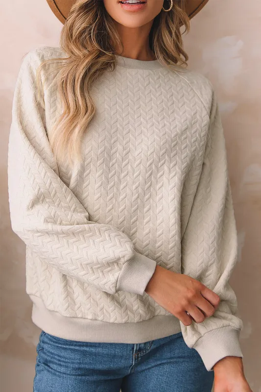 Chestnut Solid Textured Raglan Sleeve Pullover Sweatshirt sold by Beagle Boutique