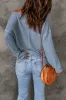 purple Waffle Knit Loose Long Sleeve Top sold by Beagle Boutique