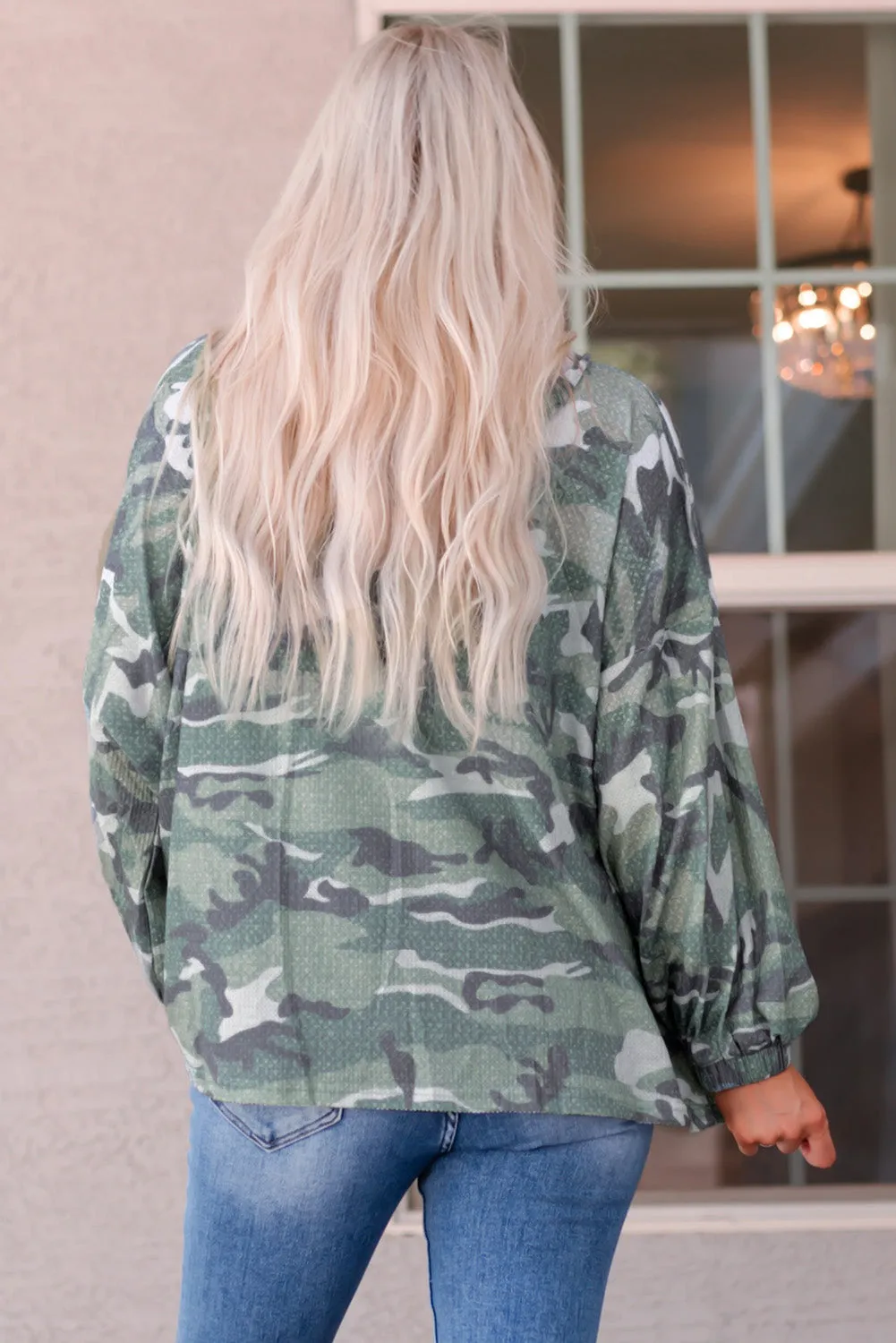 Green Long Sleeve Camo Print Oversize Hoodie sold by Beagle Boutique product image thumbnail 2