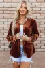 Chestnut Chest Pocket Velvet Shirt sold by Beagle Boutique