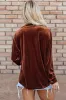 Chestnut Chest Pocket Velvet Shirt sold by Beagle Boutique