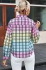 Multicolor Tie Dye Plaid Button Up Shirt sold by Beagle Boutique