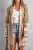 Aztec Print Open Front Knitted Cardigan sold by Beagle Boutique