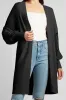 Black Crochet Lace Sleeve Ribbed Knit Cardigan sold by Beagle Boutique