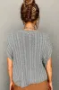 Chestnut Crew Neck Cable Knit Short Sleeve Sweater sold by Beagle Boutique