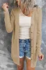 White Solid Colour Open-Front Buttons Cardigan sold by Beagle Boutique