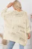 Apricot Casual Hollowed Knit Dolman Sleeve Cardigan sold by Beagle Boutique