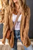 Khaki Ribbed Trim Eyelet Cable Knit Cardigan sold by Beagle Boutique