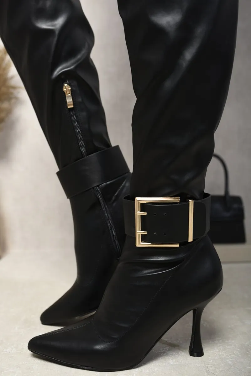 Buckle Heeled Knee High Boots sold by Beagle Boutique product image thumbnail 2